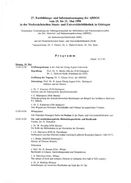 List z Biblioteki Państwowej w Berlinie