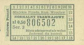 Bilet normalny tramwajowy