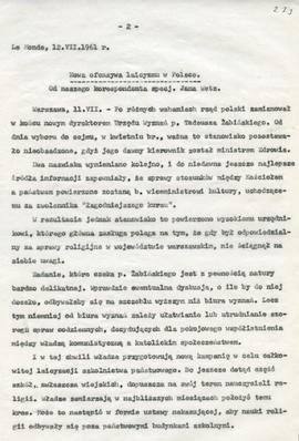 Artykuł Le Monde "Nowa ofensywa laicyzmu w Polsce"