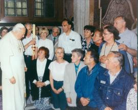 Członkowie Światowego Związku Żołnierzy Armii Krajowej z wizytą u papieża Jana Pawła II