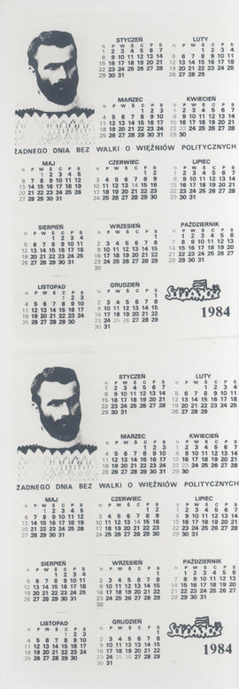 Żadnego dnia bez walki o więźniów politycznych: Kalendarz "Solidarności" 1984