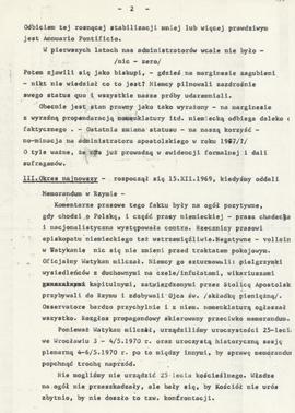 W sprawie stabilizacji kościelnej na Ziemiach Zachodnich