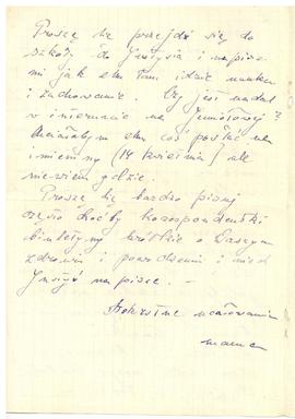 List do Juliana Fercza