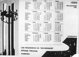 Los więzionych za "Solidarność" sprawą twojego sumienia Kalendarz "Solidarności&qu...