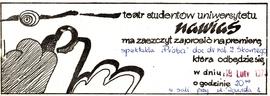 Zaproszenie na premierę spektaklu Teatru Nawias pt. Próba