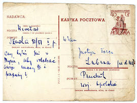 Karta pocztowa do Justyna Fercza