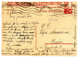 Karta pocztowa od Stefanii Skibównej