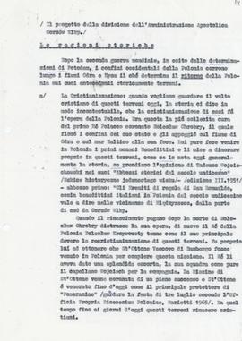 Propozycja podziału Administracji Apostolskiej